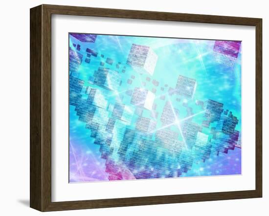 Quantum Computing, Conceptual Artwork-Victor Habbick-Framed Photographic Print