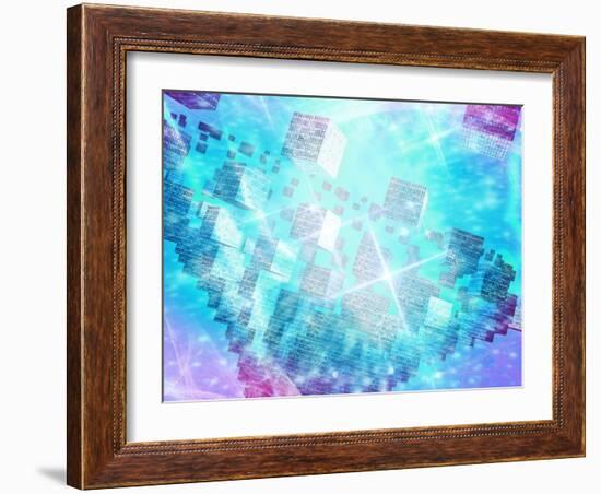 Quantum Computing, Conceptual Artwork-Victor Habbick-Framed Photographic Print