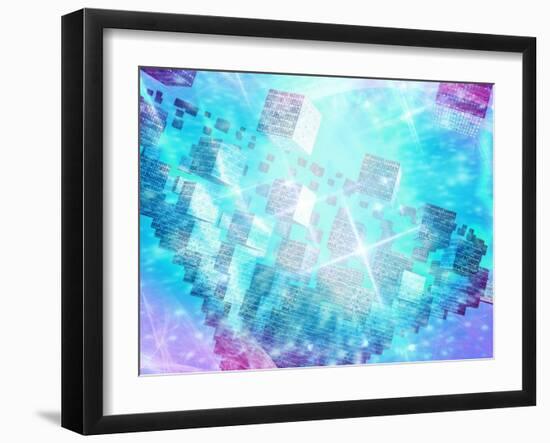 Quantum Computing, Conceptual Artwork-Victor Habbick-Framed Photographic Print