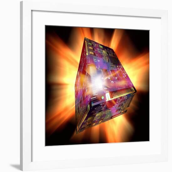 Quantum Computing, Conceptual Image-Victor De Schwanberg-Framed Photographic Print