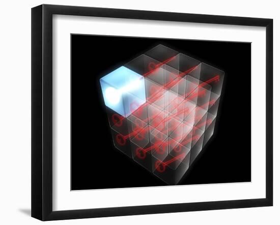 Quantum Encryption, Computer Artwork-Christian Darkin-Framed Photographic Print