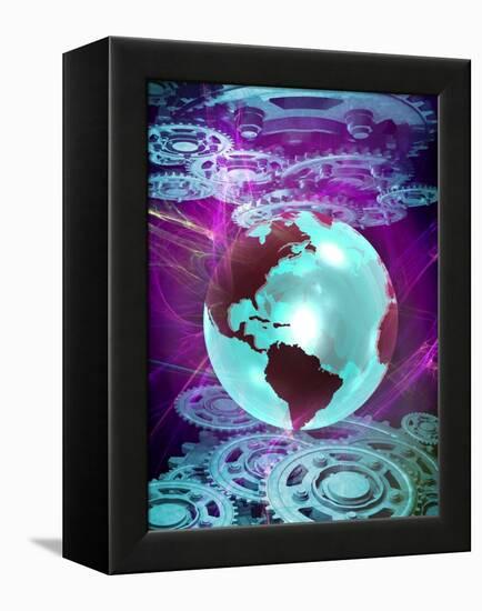 Quantum Mechanics, Conceptual Artwork-Victor Habbick-Framed Premier Image Canvas