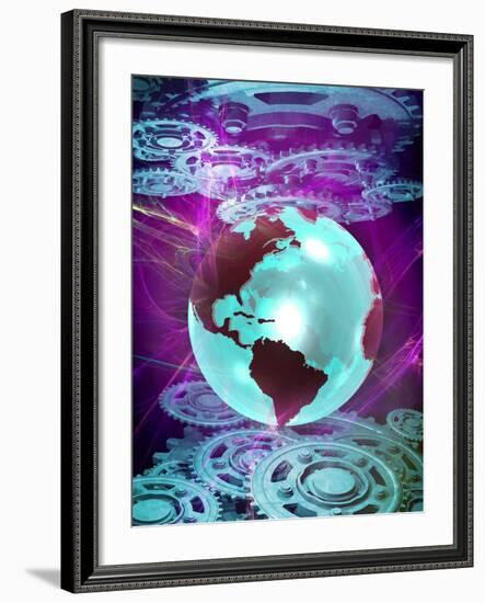 Quantum Mechanics, Conceptual Artwork-Victor Habbick-Framed Photographic Print