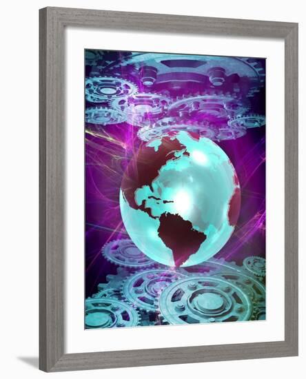 Quantum Mechanics, Conceptual Artwork-Victor Habbick-Framed Photographic Print