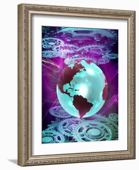 Quantum Mechanics, Conceptual Artwork-Victor Habbick-Framed Photographic Print