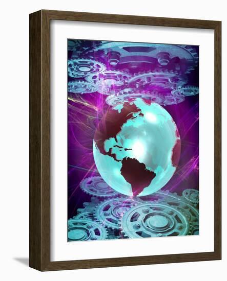 Quantum Mechanics, Conceptual Artwork-Victor Habbick-Framed Photographic Print