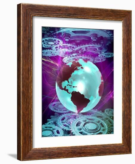 Quantum Mechanics, Conceptual Artwork-Victor Habbick-Framed Photographic Print