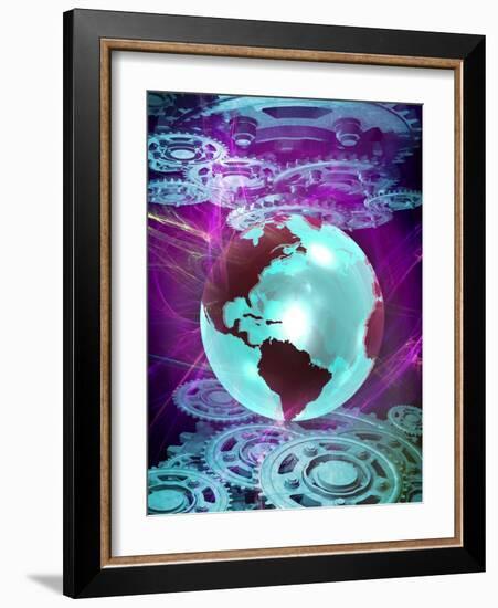 Quantum Mechanics, Conceptual Artwork-Victor Habbick-Framed Photographic Print