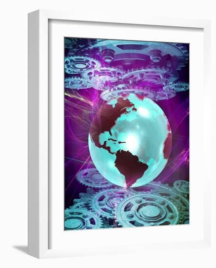 Quantum Mechanics, Conceptual Artwork-Victor Habbick-Framed Photographic Print