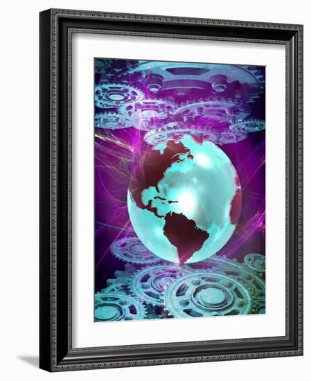 Quantum Mechanics, Conceptual Artwork-Victor Habbick-Framed Photographic Print