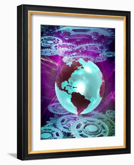 Quantum Mechanics, Conceptual Artwork-Victor Habbick-Framed Photographic Print