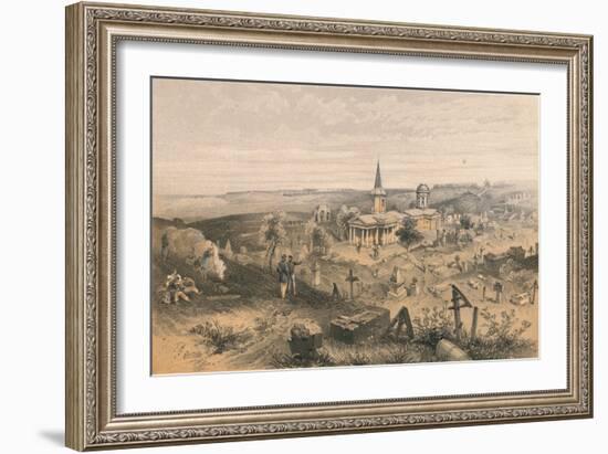 'Quarantine Cemetery and Church with French Battery No. 50', 1856-Georges McCulloch-Framed Giclee Print