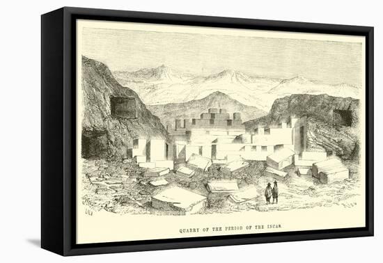 Quarry of the Period of the Incas-Édouard Riou-Framed Premier Image Canvas