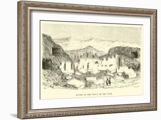 Quarry of the Period of the Incas-Édouard Riou-Framed Giclee Print