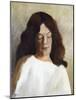 Quarter Length Portrait of a Woman with Her Hair Down; Brustbild Einer Jungen Frau Mit Offenem Haar-Paula Modersohn-Becker-Mounted Giclee Print