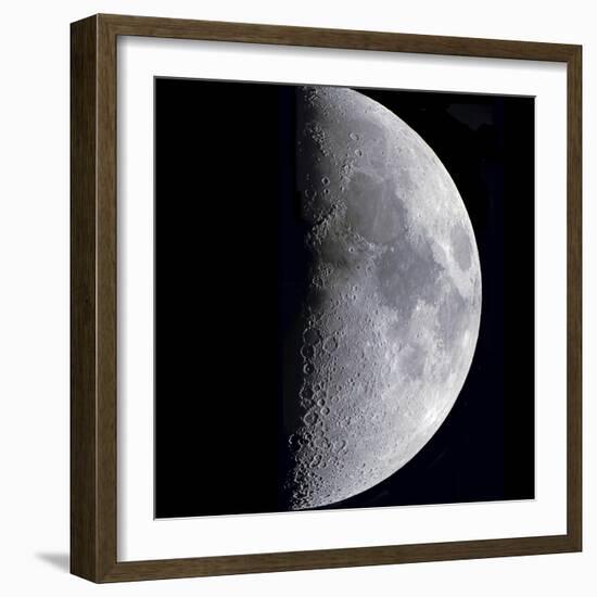 Quarter Moon--Framed Photographic Print