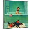 "Quarterback in the Tub", November 15, 1952-John Clymer-Mounted Giclee Print