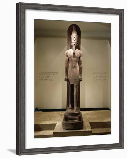 Quartzite Statue of Amenhotep III-null-Framed Giclee Print