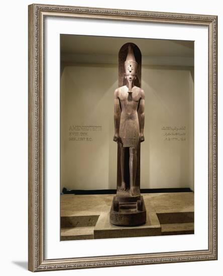 Quartzite Statue of Amenhotep III-null-Framed Giclee Print