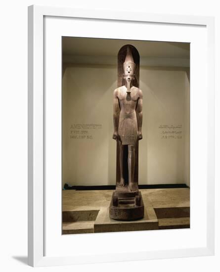 Quartzite Statue of Amenhotep III-null-Framed Giclee Print