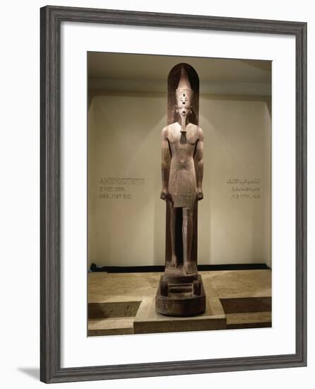 Quartzite Statue of Amenhotep III-null-Framed Giclee Print