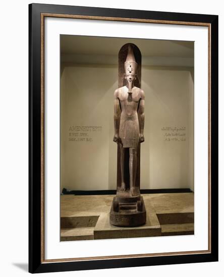 Quartzite Statue of Amenhotep III-null-Framed Giclee Print