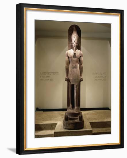 Quartzite Statue of Amenhotep III-null-Framed Giclee Print