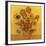 Quatorze tournesols dans un vase (Détail)-Vincent van Gogh-Framed Art Print