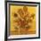 Quatorze tournesols dans un vase (Détail)-Vincent van Gogh-Framed Art Print