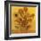 Quatorze tournesols dans un vase (Détail)-Vincent van Gogh-Framed Art Print