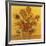 Quatorze tournesols dans un vase (Détail)-Vincent van Gogh-Framed Art Print