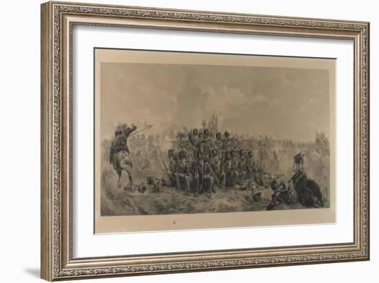 Quatre-Bras 1815, Engraved by F. Stacpoole, 1875-Lady Butler-Framed Giclee Print