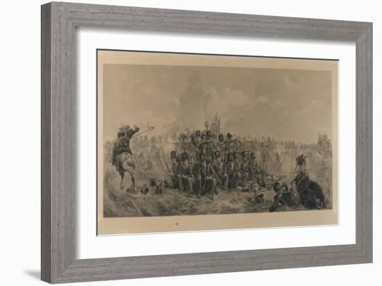 Quatre-Bras 1815, Engraved by F. Stacpoole, 1875-Lady Butler-Framed Giclee Print