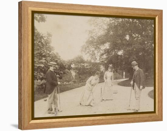 Quatre joueurs de croquet, à Sèvres-Alexandre-Gustave Eiffel-Framed Premier Image Canvas