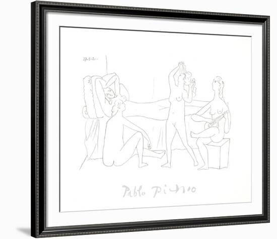 Quatre nus au harem-Pablo Picasso-Framed Collectable Print