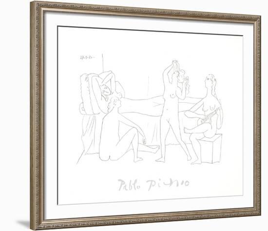 Quatre nus au harem-Pablo Picasso-Framed Collectable Print