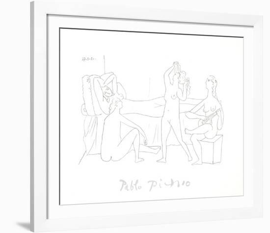 Quatre nus au harem-Pablo Picasso-Framed Collectable Print