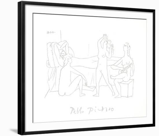 Quatre nus au harem-Pablo Picasso-Framed Collectable Print