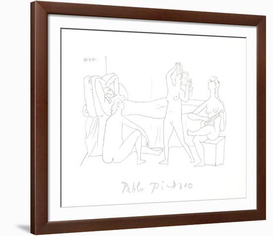 Quatre nus au harem-Pablo Picasso-Framed Collectable Print