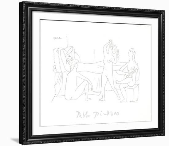 Quatre nus au harem-Pablo Picasso-Framed Collectable Print