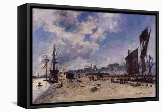 Quay at Honfleur-Johan Barthold Jongkind-Framed Premier Image Canvas