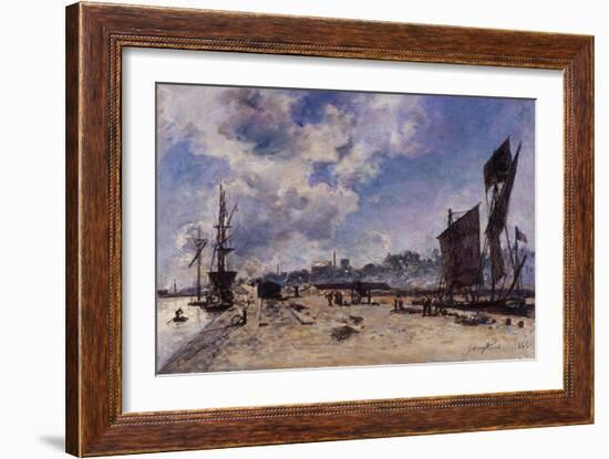 Quay at Honfleur-Johan Barthold Jongkind-Framed Giclee Print