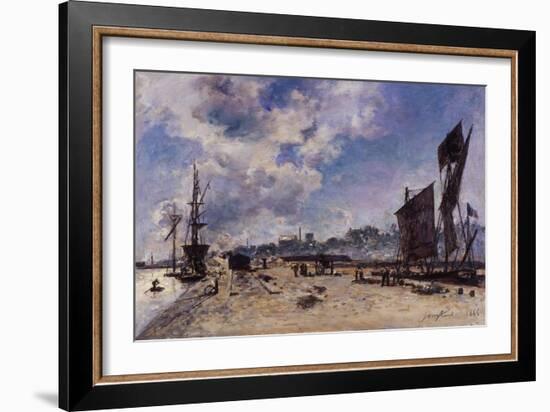 Quay at Honfleur-Johan Barthold Jongkind-Framed Giclee Print