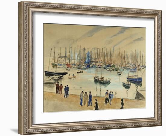 Quay; Le Quai-Henri Lebasque-Framed Giclee Print