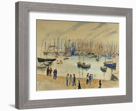 Quay; Le Quai-Henri Lebasque-Framed Giclee Print