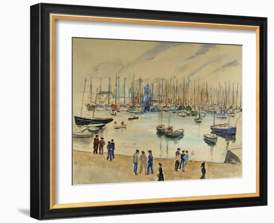 Quay; Le Quai-Henri Lebasque-Framed Giclee Print