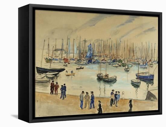 Quay; Le Quai-Henri Lebasque-Framed Premier Image Canvas