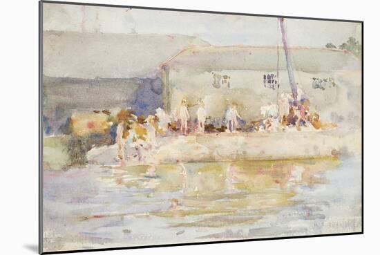 Quay Scamps, 1896-Henry Scott Tuke-Mounted Giclee Print