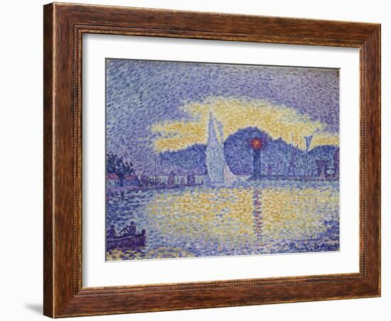 Quay Wall with Lighthouse, 1898-Paul Signac-Framed Giclee Print