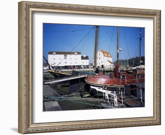 Quayside, Boats and Tidal Mill, Woodbridge, Suffolk, England, United Kingdom-David Hunter-Framed Photographic Print